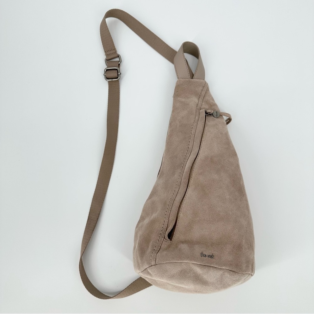 The San Geo Sling Backpack Suede Leather - Picture 2 of 13